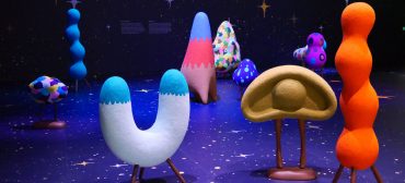 “Masako Miki: Midnight March" at MassArt Art Museum, February 2026. (Greg Cook photo)