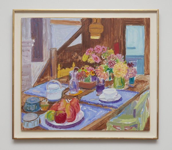 Nell Blaine, "Eudora Room, October," 1982, oil on canvas. (Courtesy Tibor de Nagy Gallery)