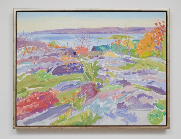 Nell Blaine, "Ledge and Sea, Early Morning," 1977, oil on canvas. (Courtesy Tibor de Nagy Gallery)