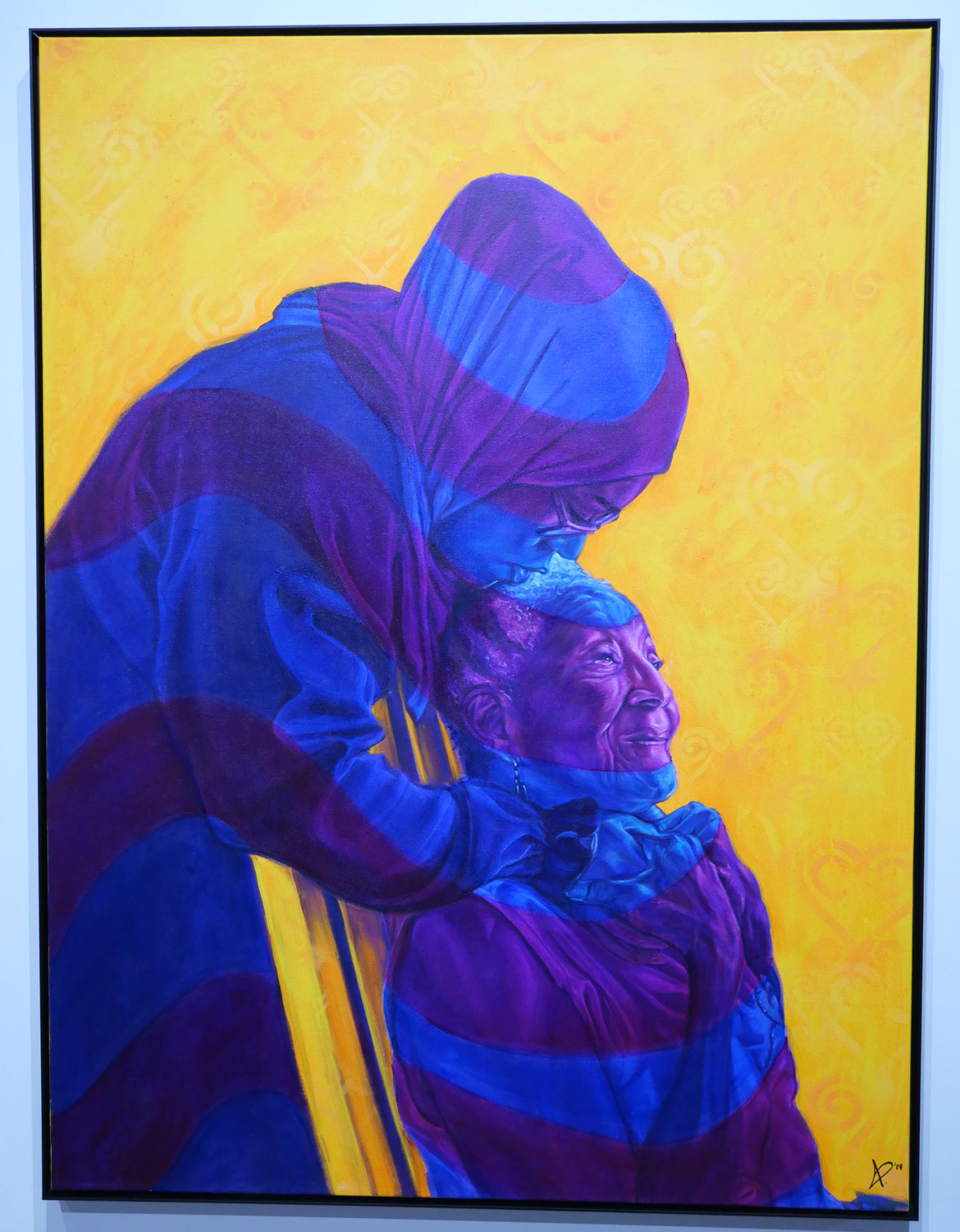 Brittney S. Price, "AFONKAS," mixed media on canvas.