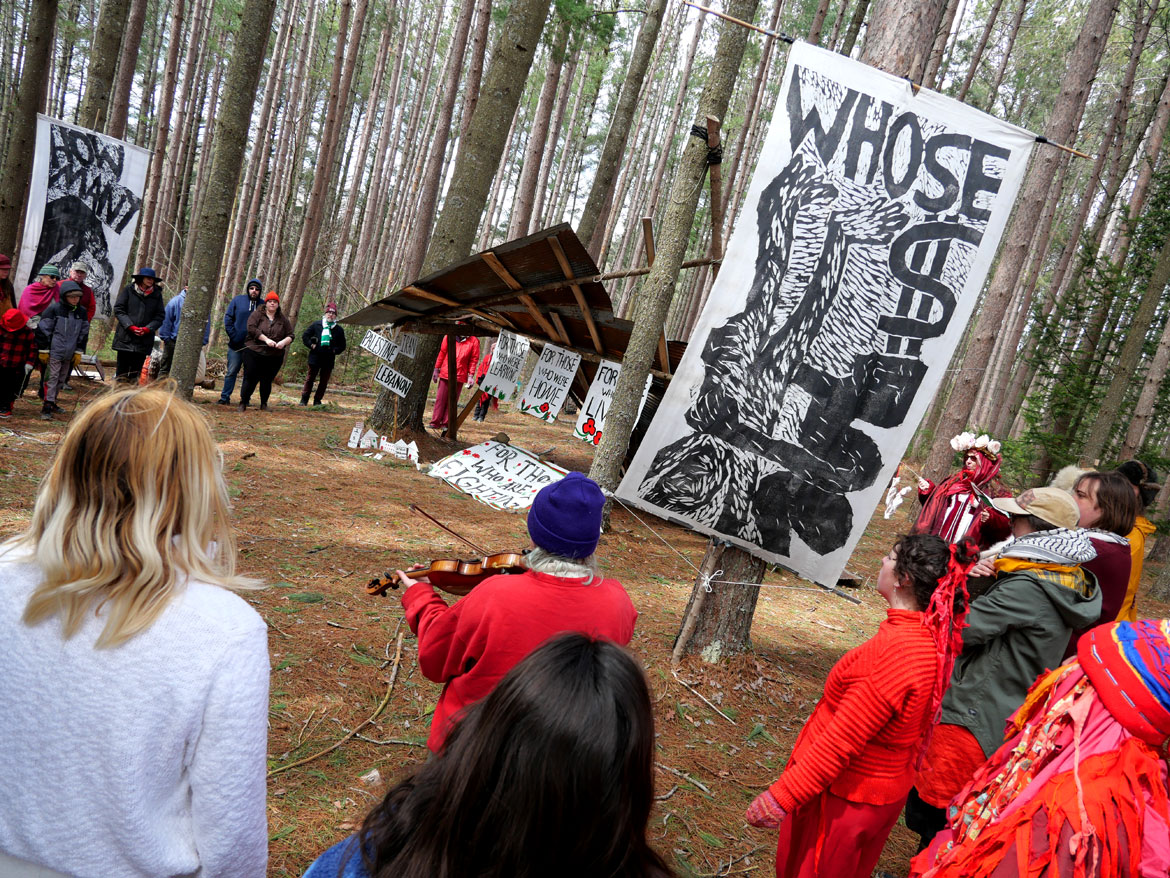 "Spring Ritual" at Bread and Puppet Theater, Glover, Vermont, April 11, 2026. (©Greg Cook photo)