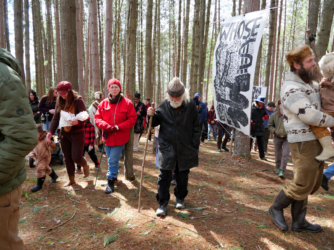 "Spring Ritual" at Bread and Puppet Theater, Glover, Vermont, April 11, 2026. (©Greg Cook photo)