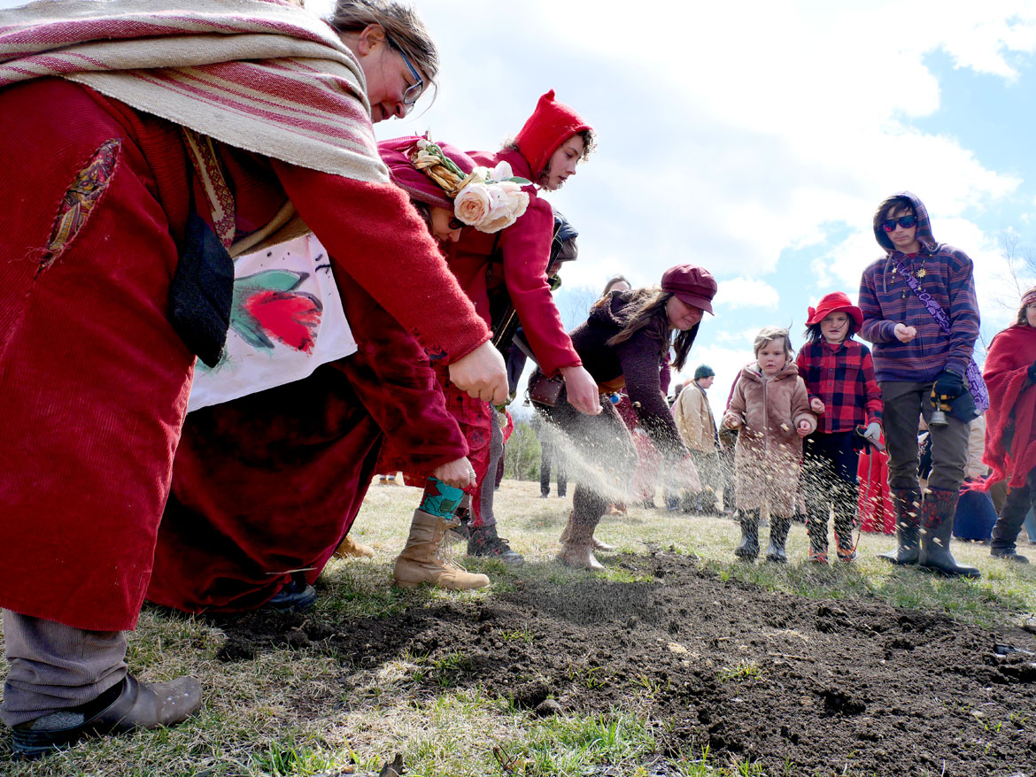 "Spring Ritual" at Bread and Puppet Theater, Glover, Vermont, April 11, 2026. (©Greg Cook photo)