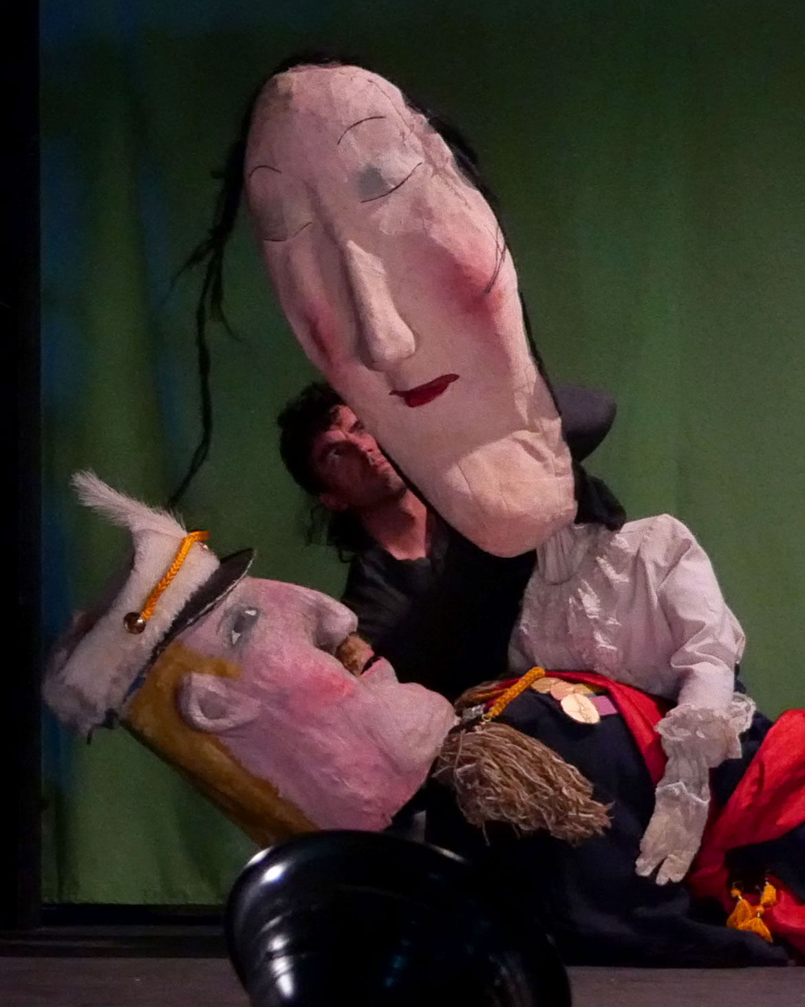 Bread and Puppet Theater performs "Woyzeck" at Kimball Union Academy, Meriden, New Hampshire, April 19, 2026. (©Greg Cook photo)