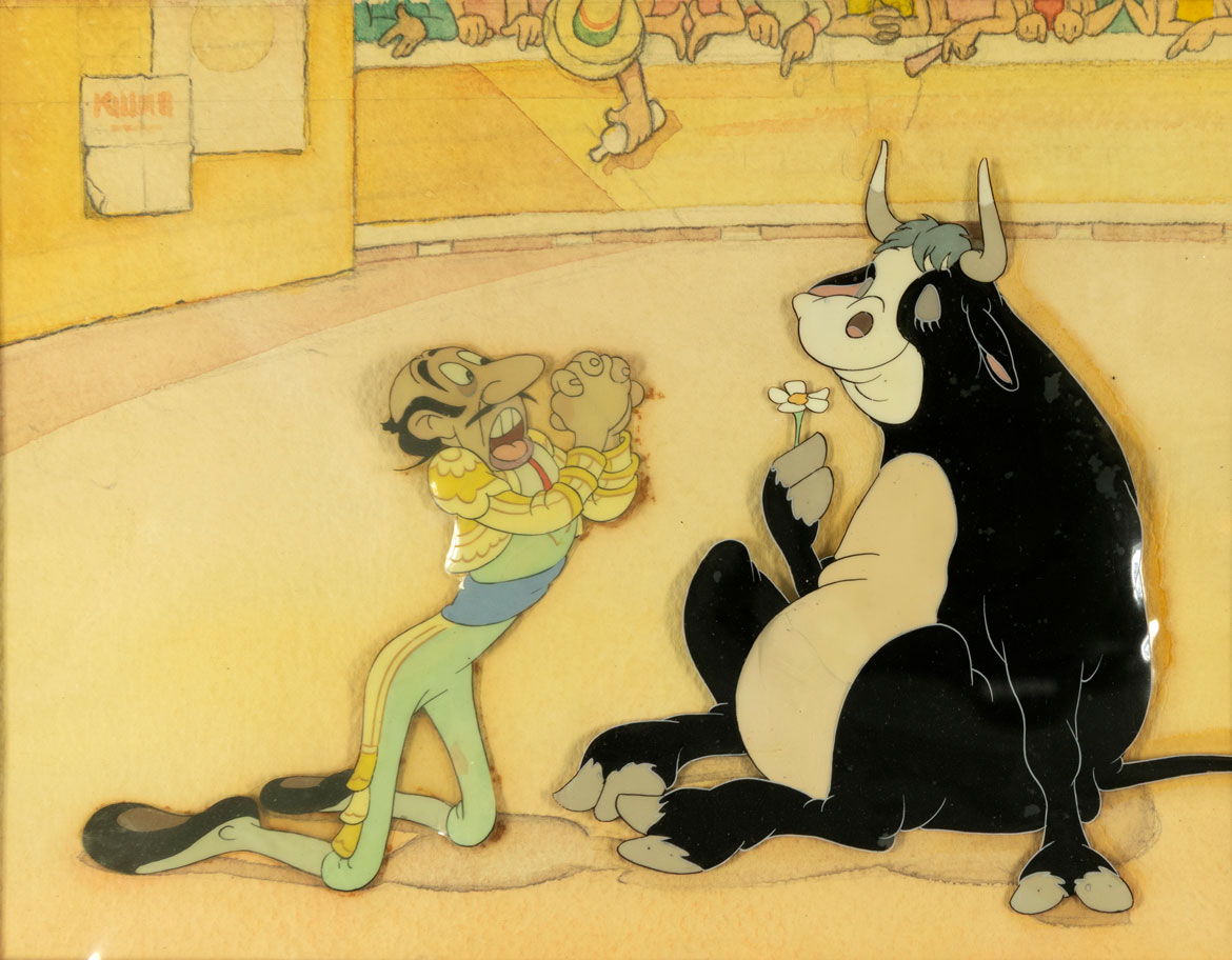 Animation cel for Walt Disney's Ferdinand the Bull, 1938. Collection of Robert and Lydia Forbes. © 1938 Walt Disney Productions.
