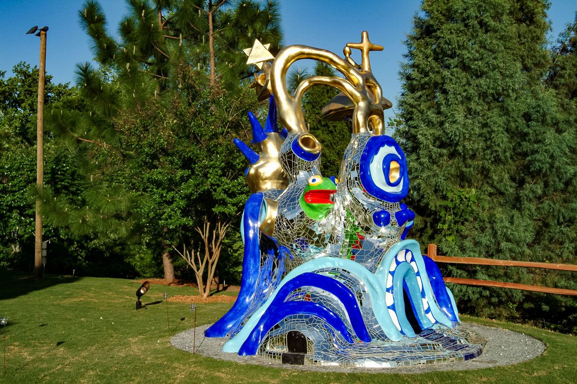 Niki de Saint Phalle. "Le Temple idéal (Eglise pour toutes les religions)," 1991.  Installed at the Atlanta Botanical Garden, 2006 © 2026 Niki Charitable Art Foundation, All rights reserved. (Photo: Justin Larose)
