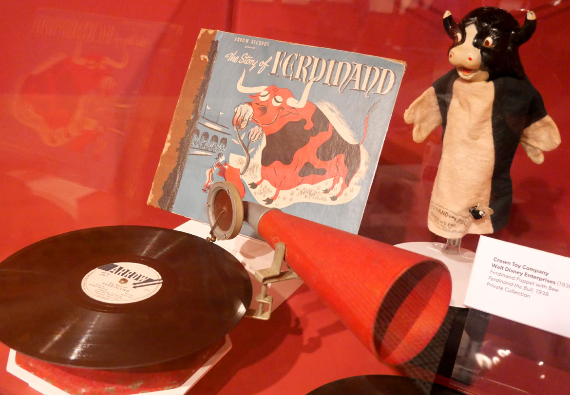 “The Story of Ferdinand” narration from Arrow Records, 1938, and Ferdinand Puppet with Bee from Crown Toy Company and Walt Disney Enterprises, 1938.