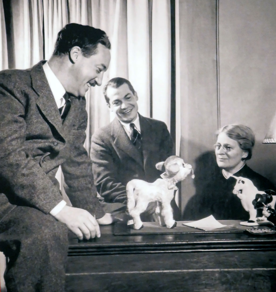 Robert Lawson (from left), Munro Leaf and editor May Massee.