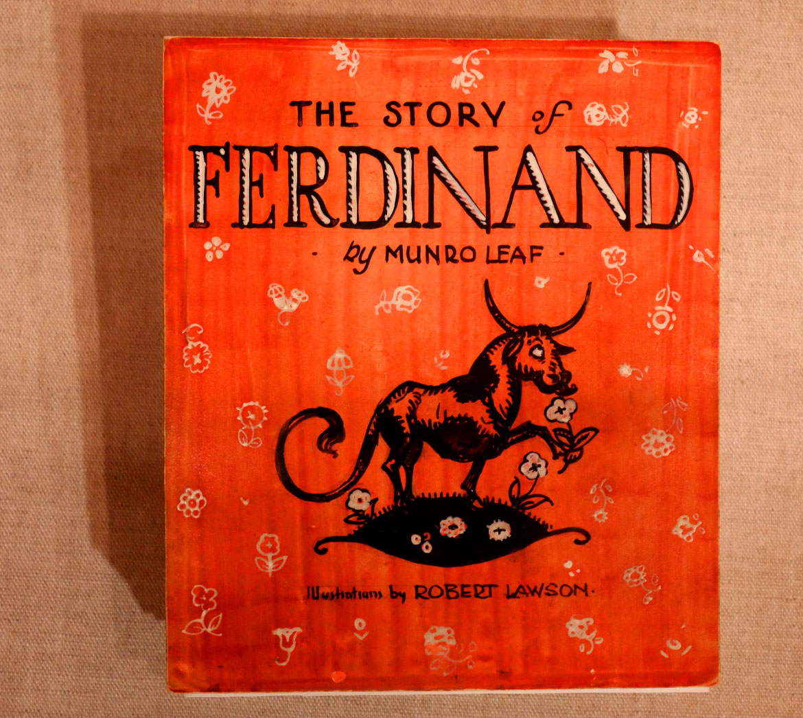 Robert Lawson, Book dummy sketch for The Story of Ferdinand by Munro Leaf, 1936. Courtesy of the Free Library of Philadelphia, Rare Book Department. © 1936 Munro Leaf and Robert Lawson, renewed 1964 Munro Leaf and John W. Boyd. Used by permission of Viking Children’s Books, an imprint of Penguin Young Readers Group, a division of Penguin Random House LLC. All rights reserved.