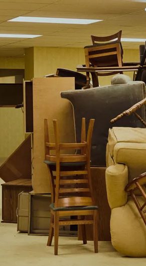 Clark (played by Chiwetel Ejiofor) in the "Backrooms." (A24)