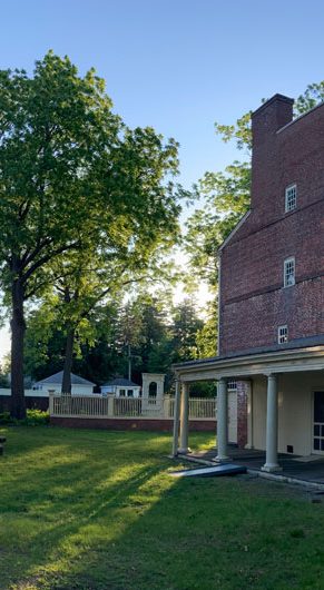 Royall House (right) and Slave Quarters in Medford, Massachusetts, June 3, 2026. (©Greg Cook photo)