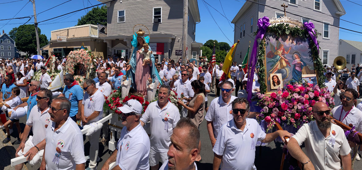 St. Peter’s Fiesta Sunday Procession, Gloucester, June 28, 2026. (©Greg Cook photo)