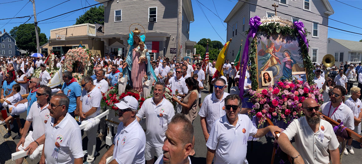 St. Peter’s Fiesta Sunday Procession, Gloucester, June 28, 2026. (©Greg Cook photo)