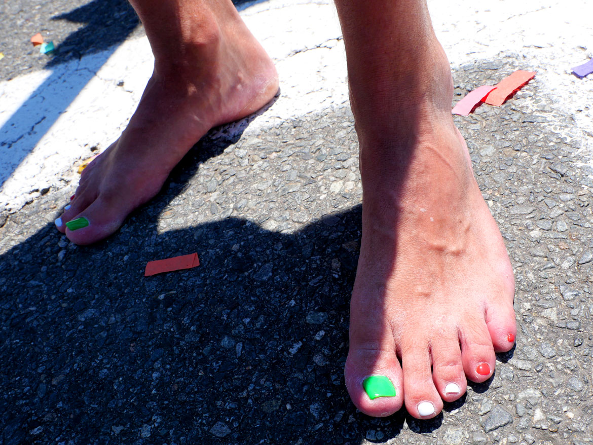 Frank Carini walks barefoot in the Sunday Procession of the St. Peter's Fiesta, Gloucester, June 28, 2026. (©Greg Cook photo)