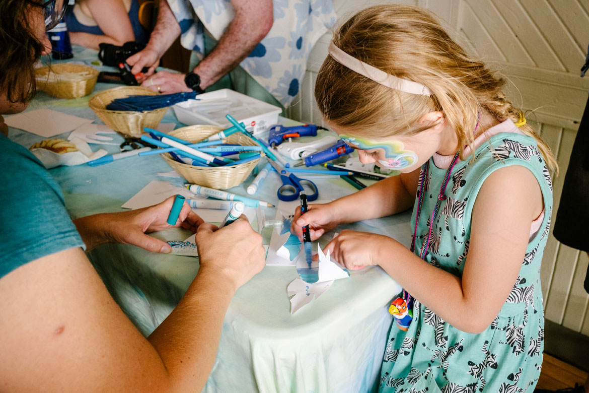 Community workshop for Hattie Grimm "Bird Puppet Parade" in Milwaukee, 2026. (Elliot Young photo)