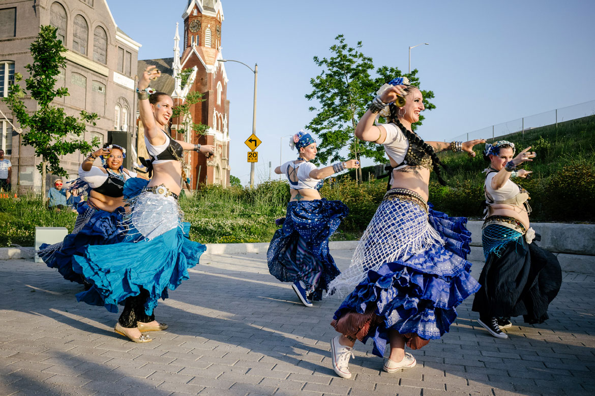 Hattie Grimm's "Bird Puppet Parade" in Milwaukee, July 1, 2026. (Elliot Young photo)