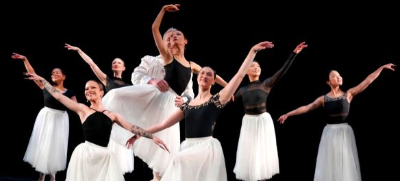 "Summer Solace" presented by Janelle Gilchrist Dance Troupe at Cambridge's Foundry, July 11, 2026. (©Greg Cook photo)