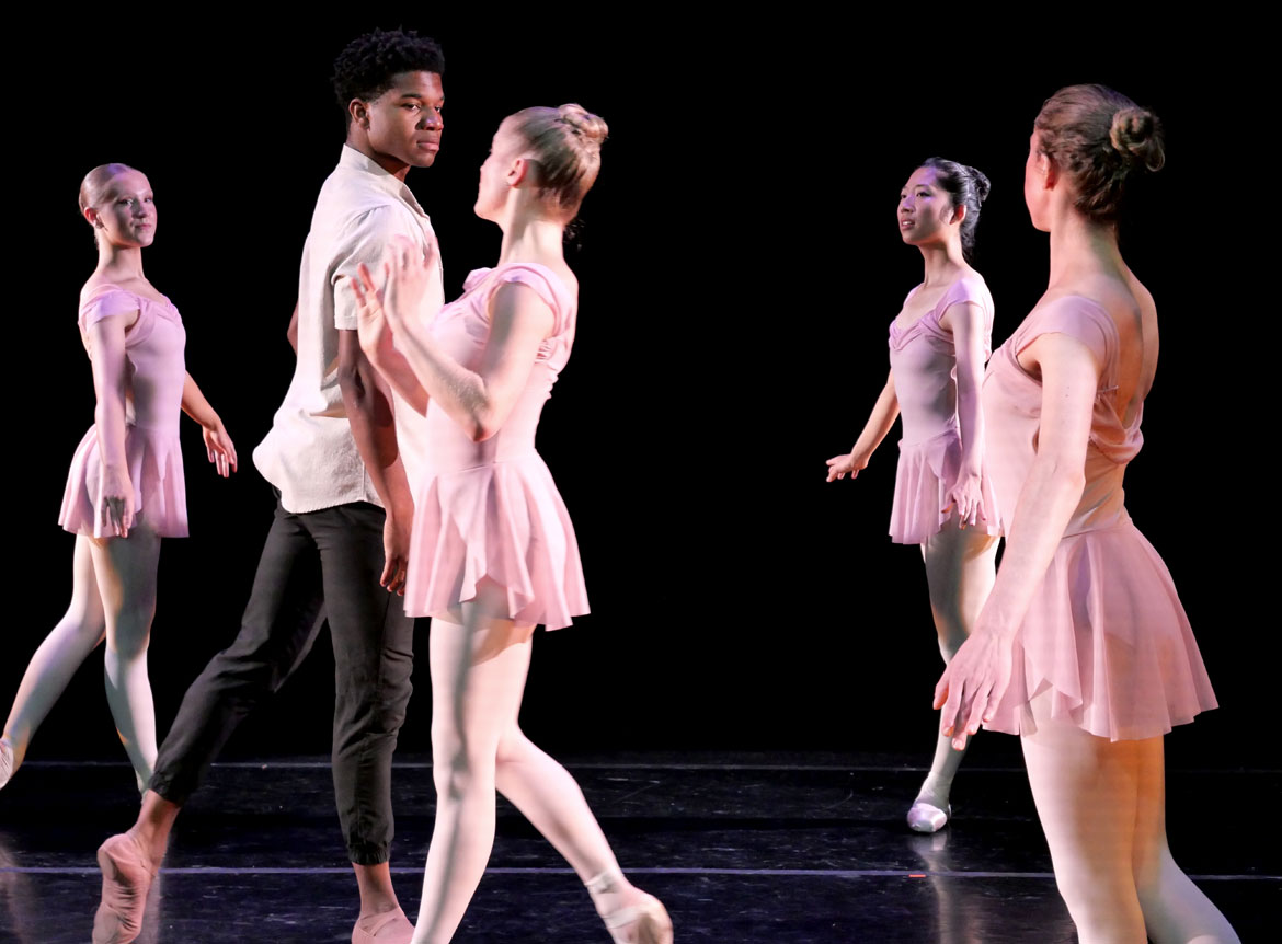 "Summer Solace" presented by Janelle Gilchrist Dance Troupe at Cambridge's Foundry, July 11, 2026. (©Greg Cook photo)