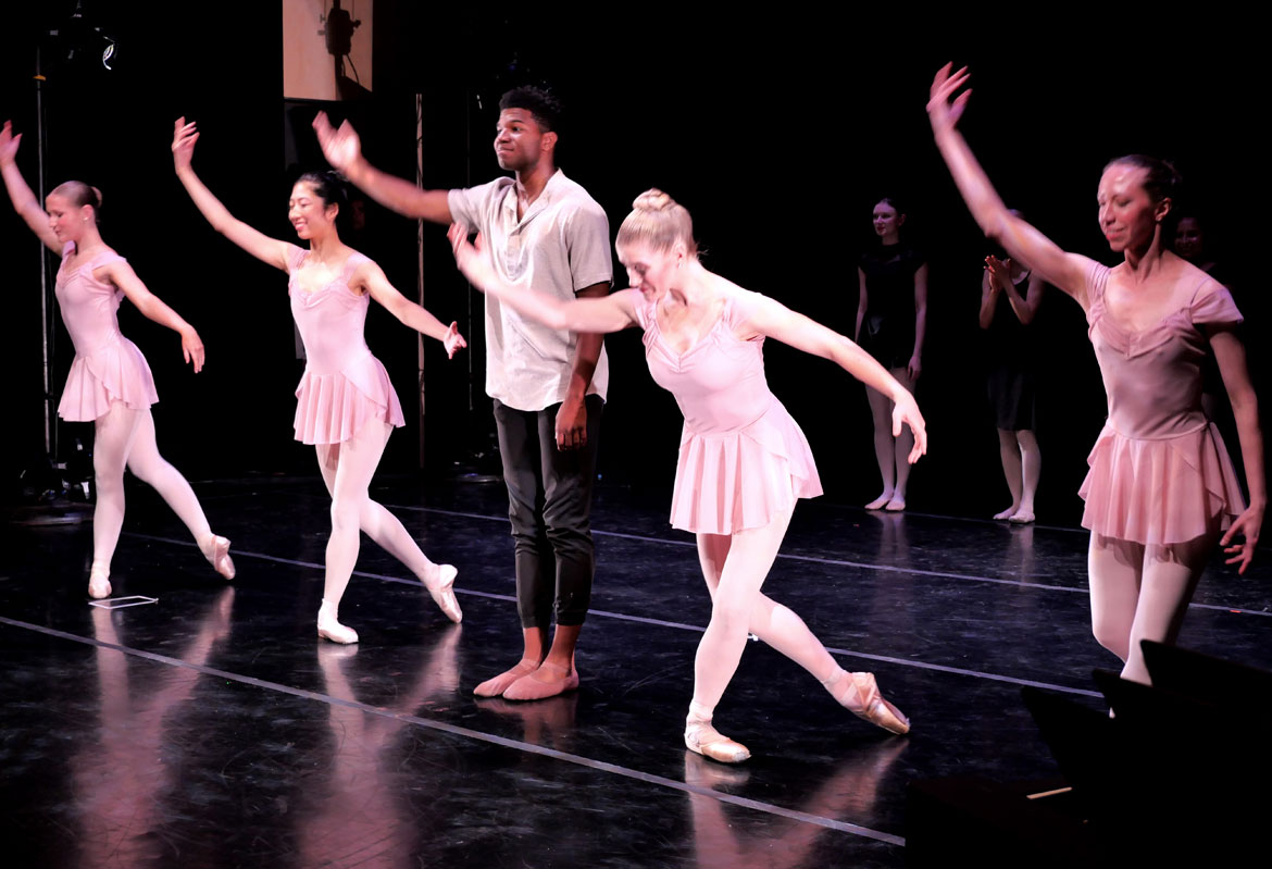 "Summer Solace" presented by Janelle Gilchrist Dance Troupe at Cambridge's Foundry, July 11, 2026. (©Greg Cook photo)