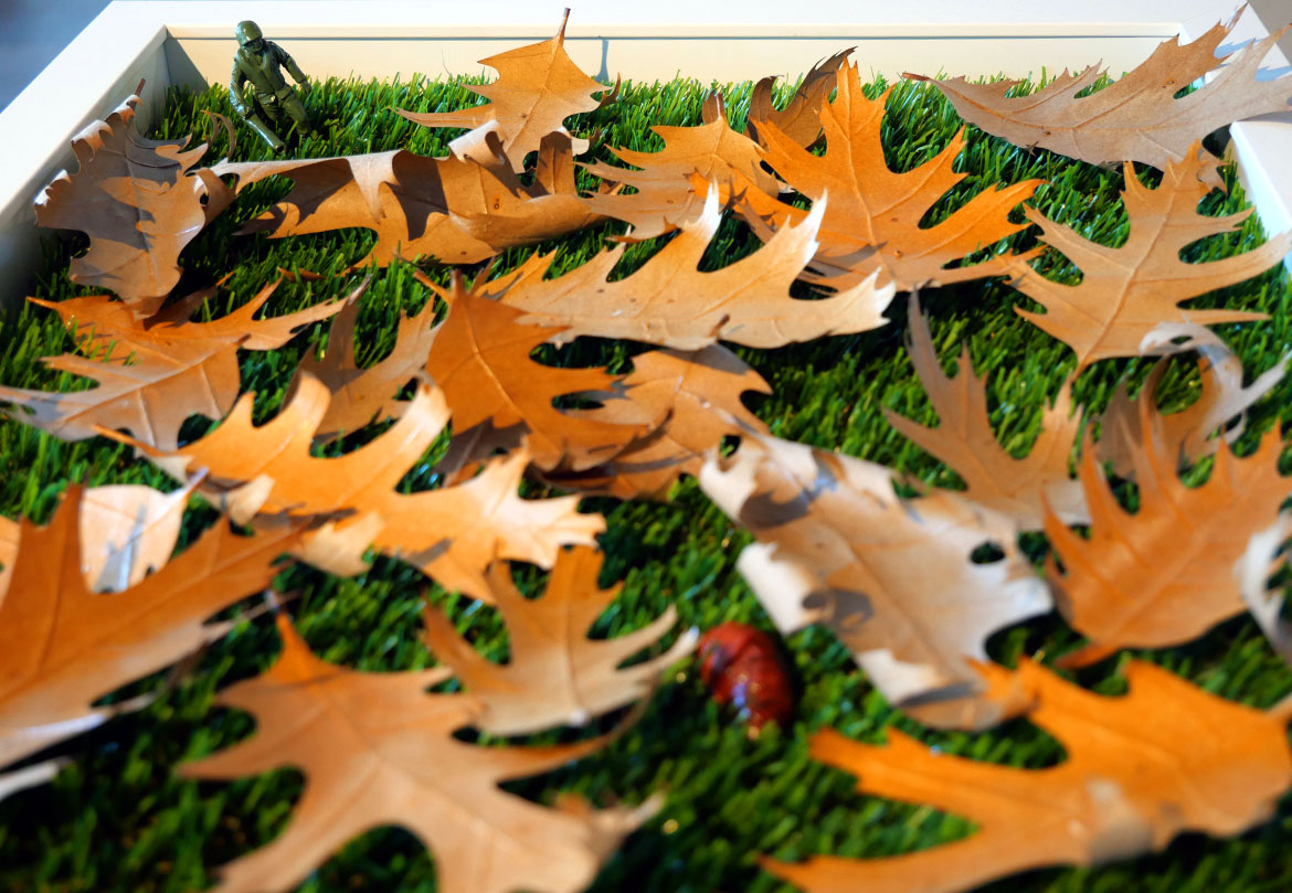 Judith Klausner, "Leaf Litter" (detail), 2025. (Greg Cook photo)