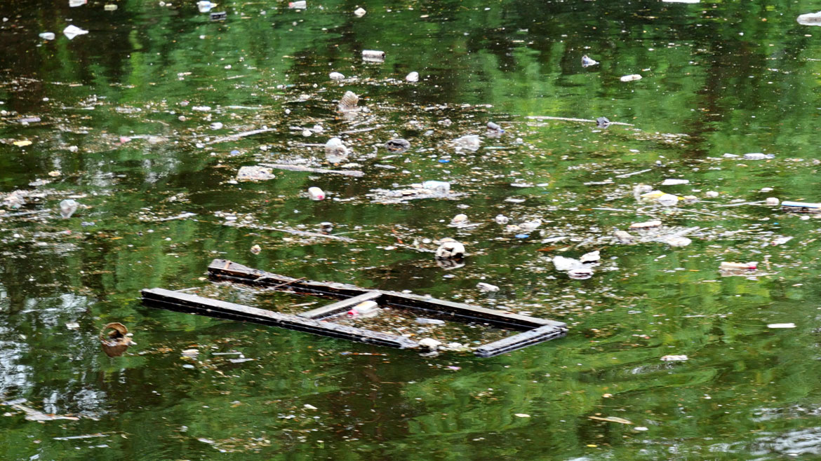 Malden River during downpour, July 4, 2026. (©Greg Cook photo)