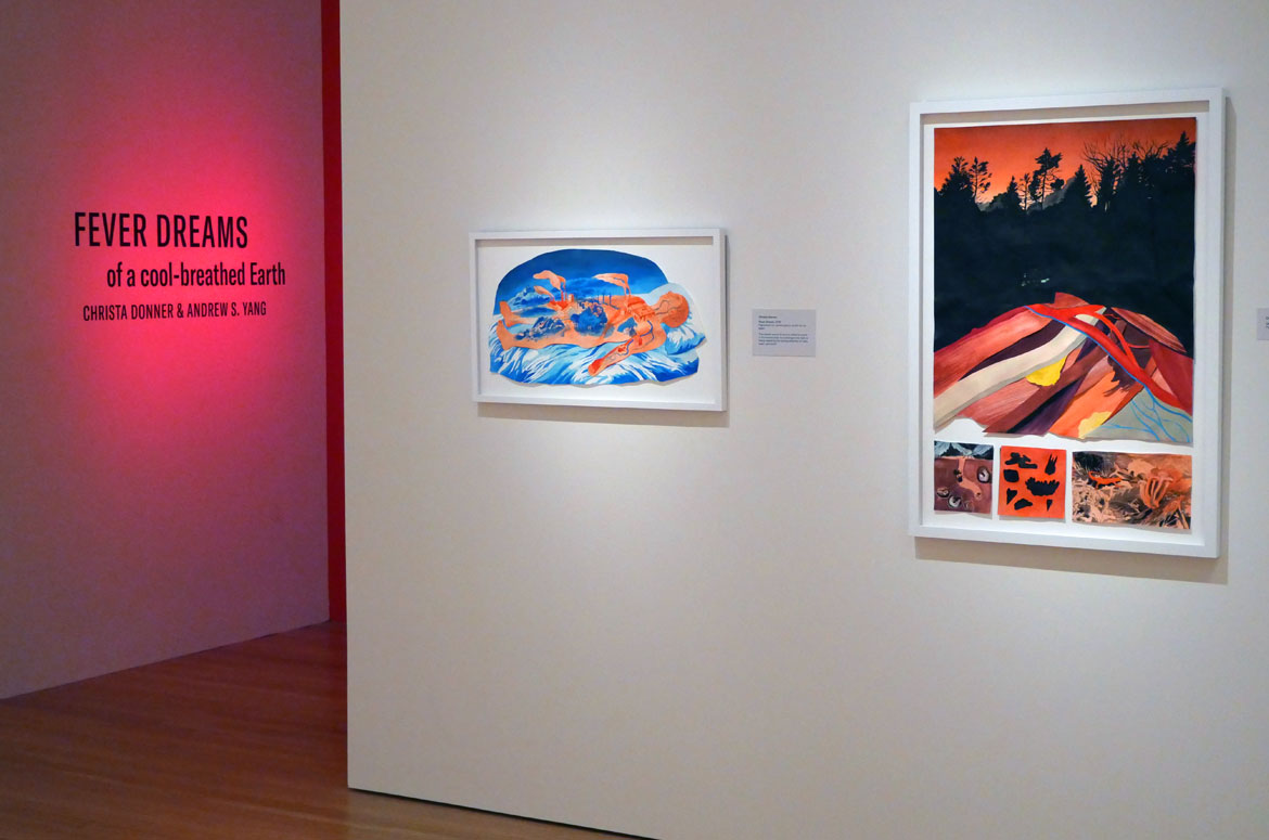 Christa Donner, "Fever Dream," 2026 (left), and "Undercurrent," 2026. (Greg Cook photo)