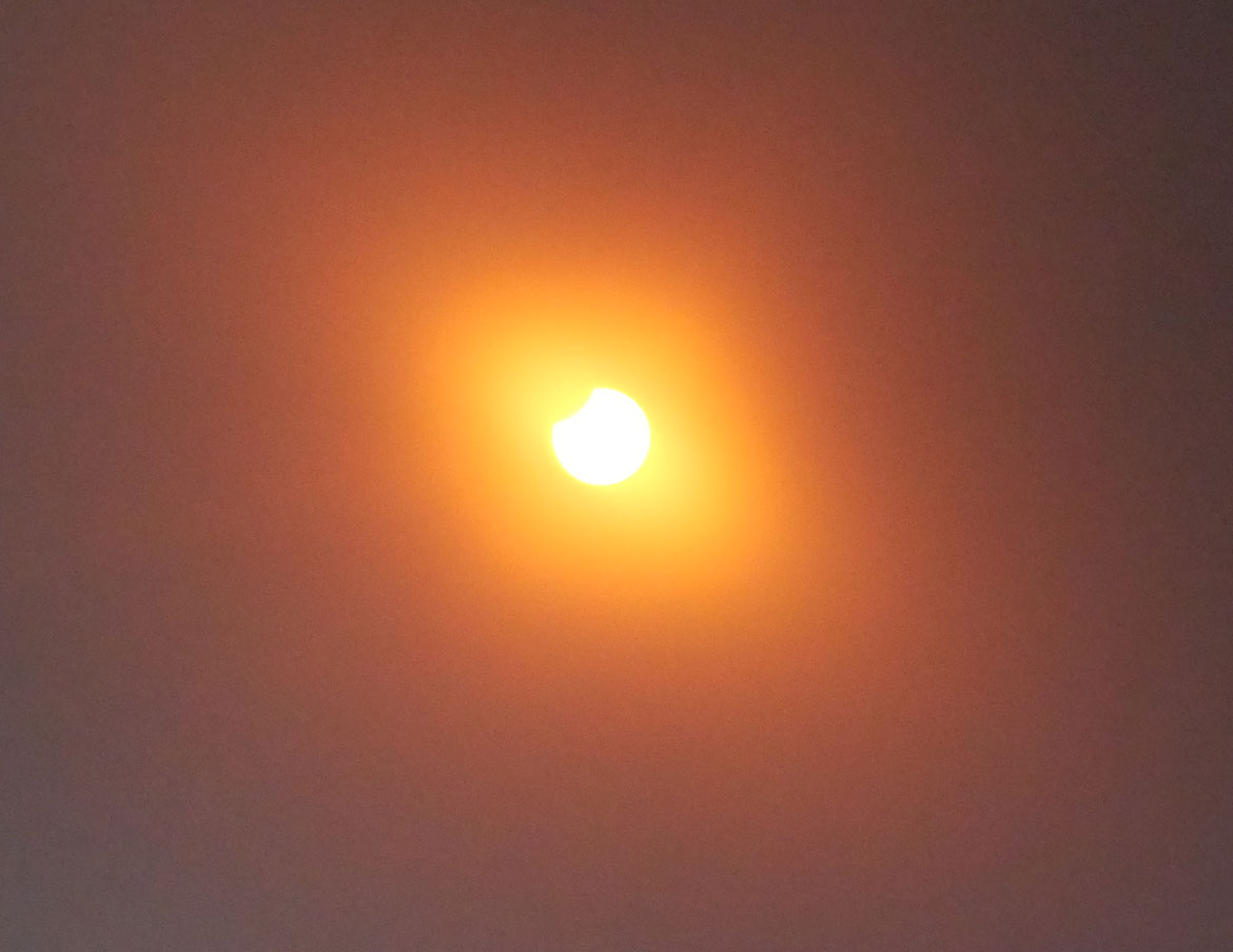 Partial solar eclipse, Aug. 12, 2028. (Greg Cook photo)
