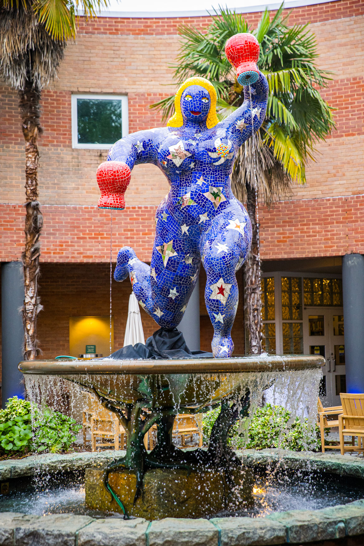 Niki de Saint Phalle. "Star Fountain," 1999. Installed at the Atlanta Botanical Garden, 2026 © 2026 Niki Charitable Art Foundation, All rights reserved. (Courtesy Atlanta Botanical Garden)