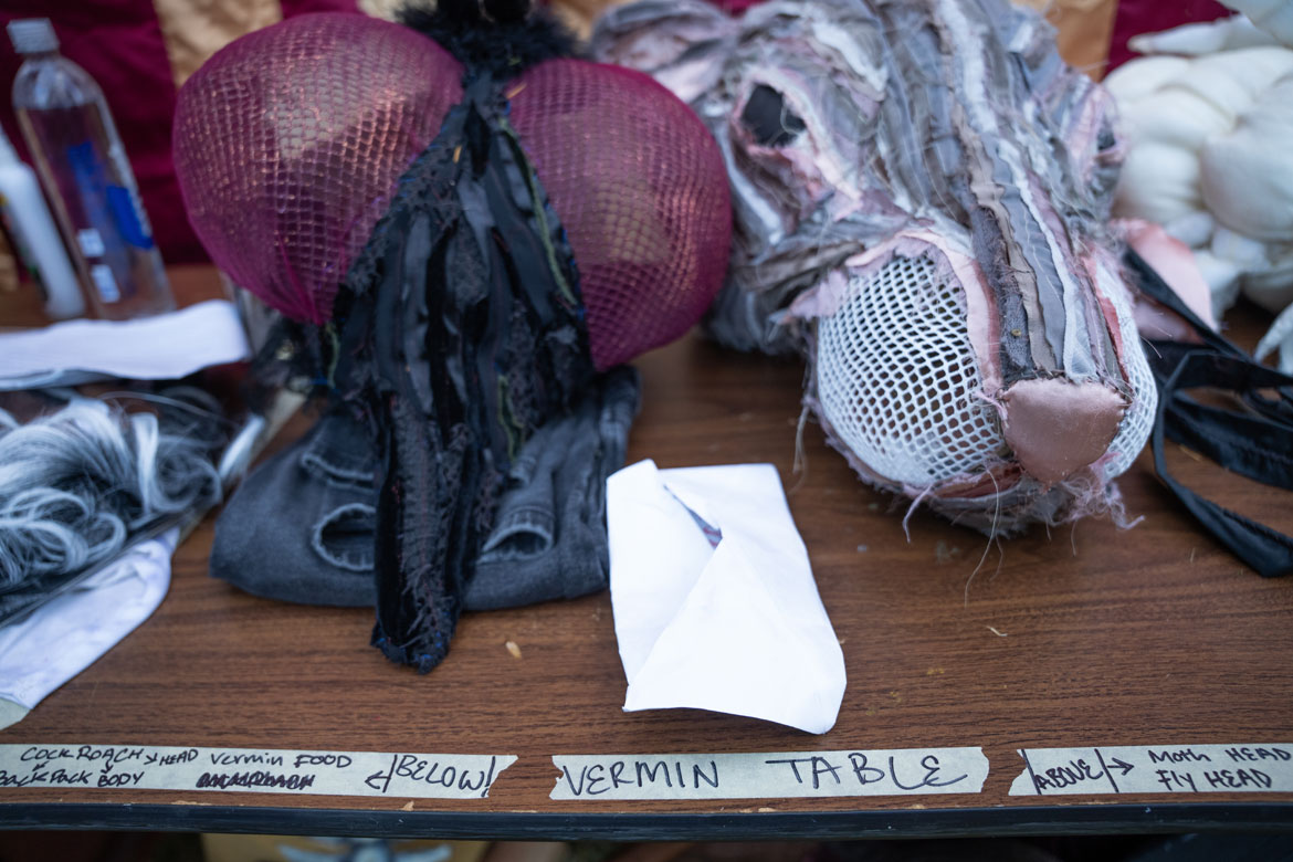 Backstage before String and Shadow Puppet Theater's "Night At The Grand Opera," summer 2026. (Jo Arlow photo)