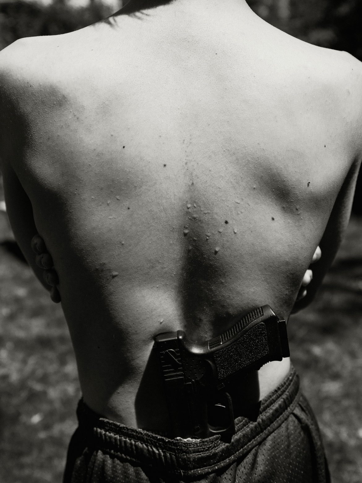 Ocean Vuong, "gun in waistband," 2022. Inkjet print. Courtesy of the artist.