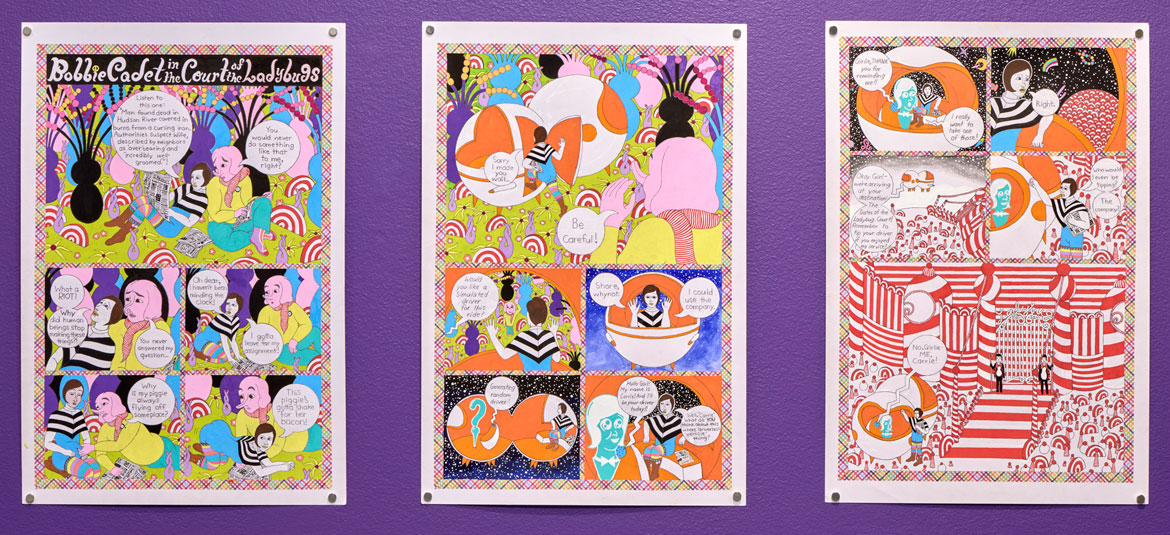 Juliette Collet: "Bobbie Cadet in the Court of the Ladybugs," installation view at White Columns, New York, 2026. (Courtesy of the artist and White Columns, New York. Photo: Marc Tatti)