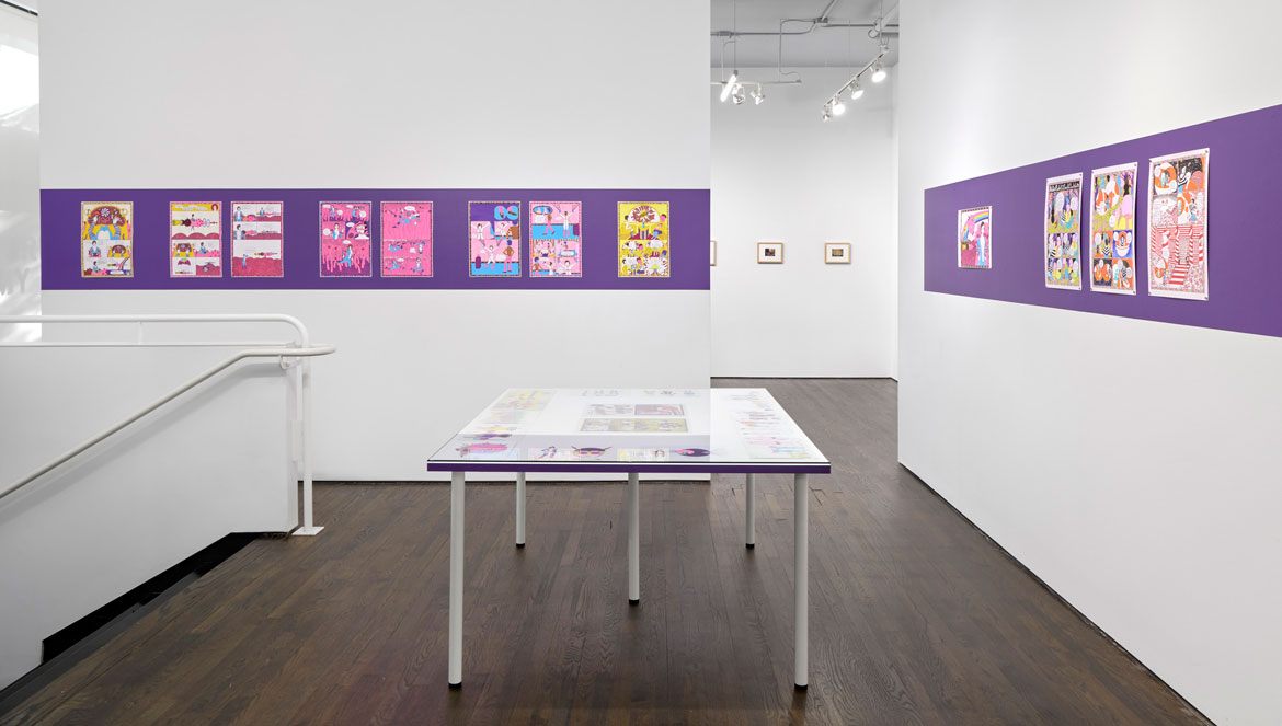 Juliette Collet: "Bobbie Cadet in the Court of the Ladybugs," installation view at White Columns, New York, 2026. (Courtesy of the artist and White Columns, New York. Photo: Marc Tatti)