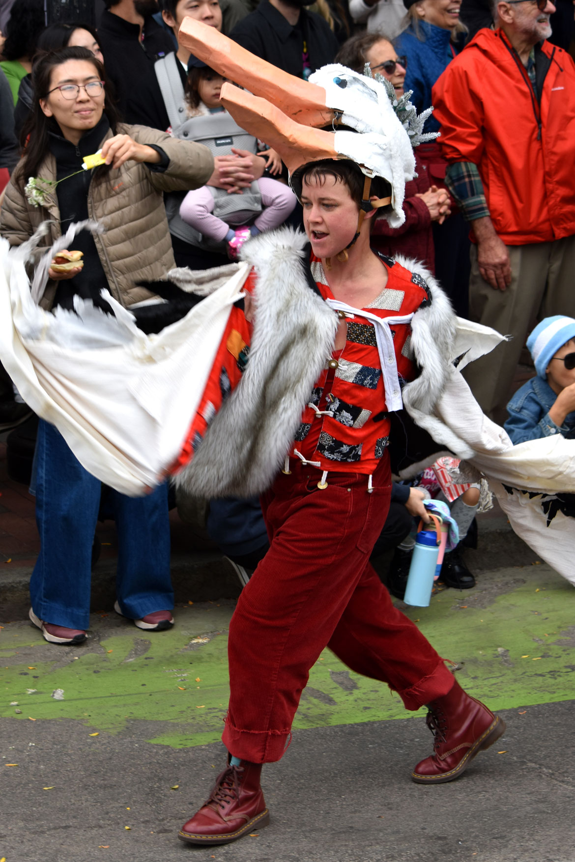 Brass Balagan from Burlington, Vermont, in the Honk Festival Parade, Sunday, Oct. 11, 2026. (©Greg Cook photo)
