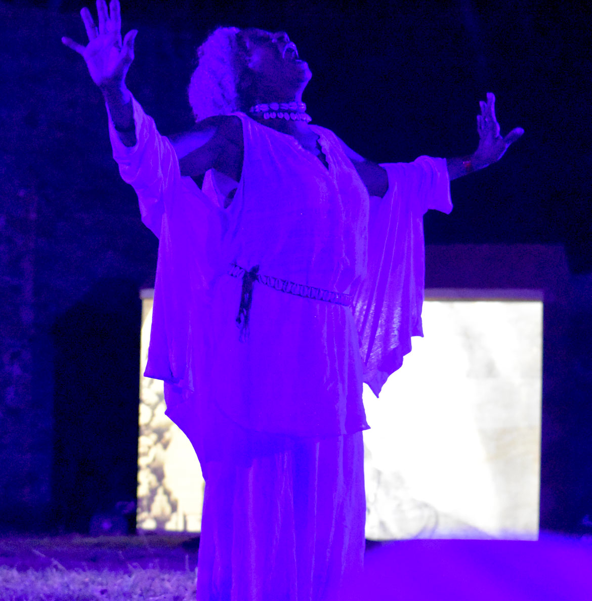 Ife Franklin's "Cabin in the Sky" at Boston's Franklin Park, Oct. 2, 2026. (©Greg Cook photo)