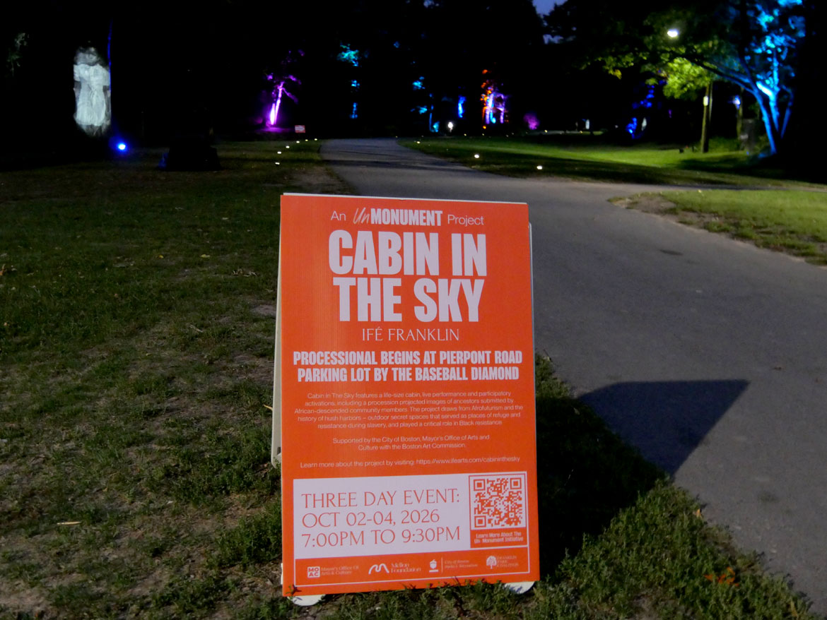 Ife Franklin's "Cabin in the Sky" at Boston's Franklin Park, Oct. 2, 2026. (©Greg Cook photo)