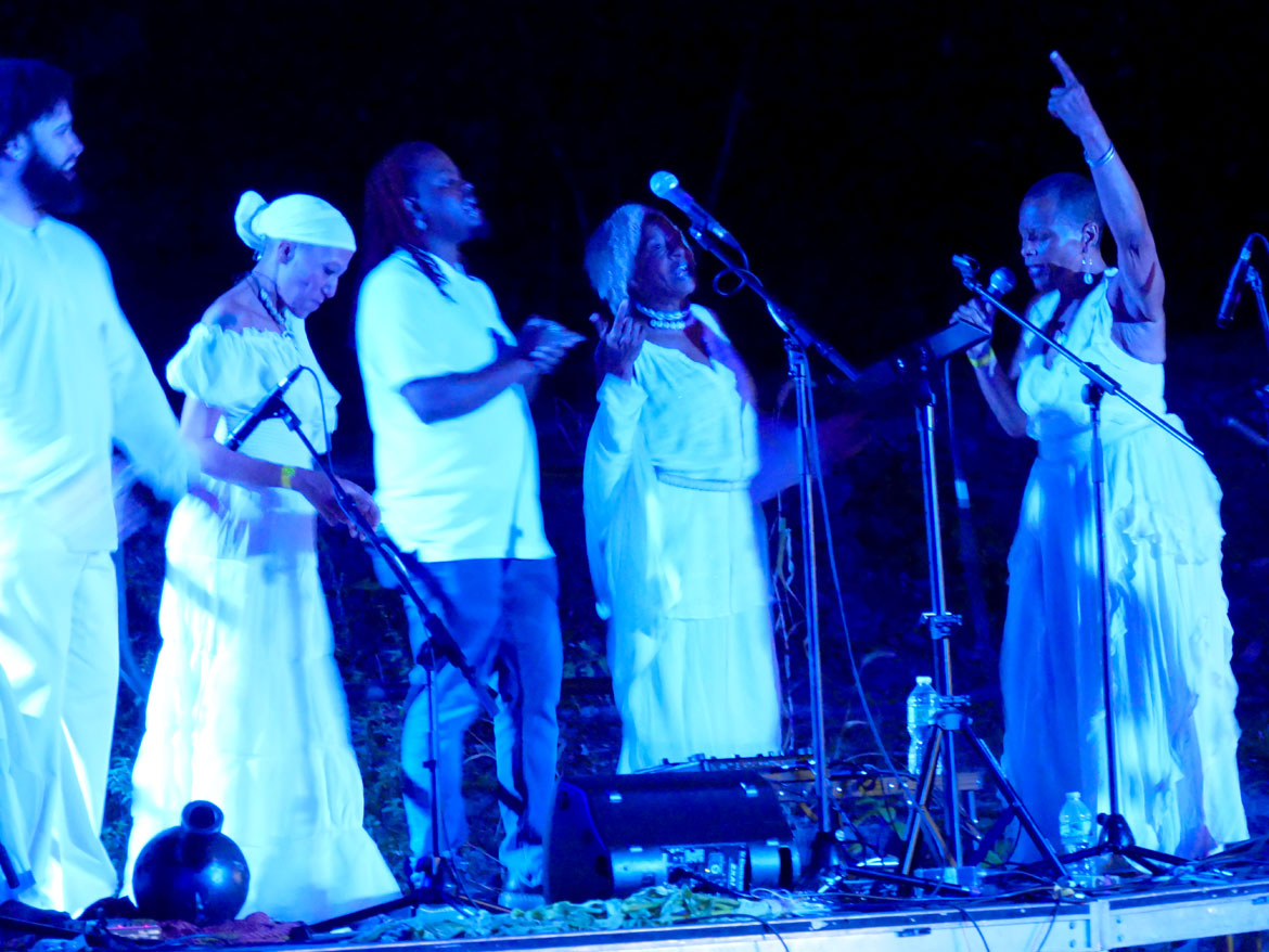 Ife Franklin's "Cabin in the Sky" at Boston's Franklin Park, Oct. 2, 2026. (©Greg Cook photo)