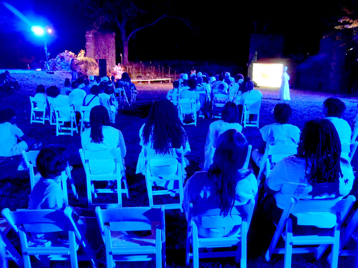 Ife Franklin's "Cabin in the Sky" at Boston's Franklin Park, Oct. 2, 2026. (©Greg Cook photo)